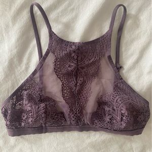 VS high neck lace bralette
